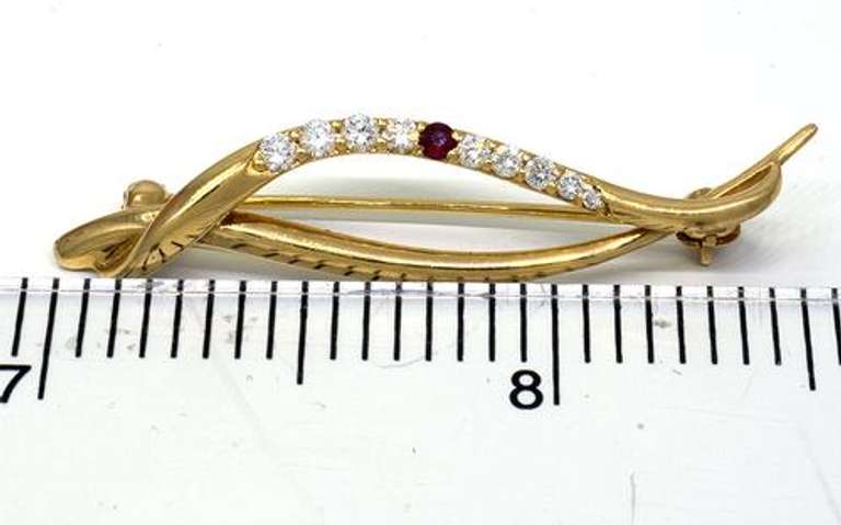 Ruby & Diamond Brooch