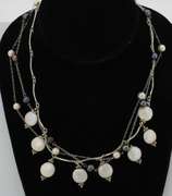 Lot of 3 Sterling & Pearl Necklaces