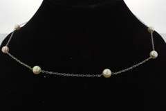 Lot of 3 Sterling & Pearl Necklaces