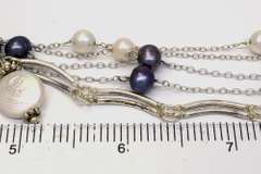 Lot of 3 Sterling & Pearl Necklaces