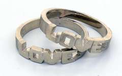 Pair of White Gold Best Friend Love Rings