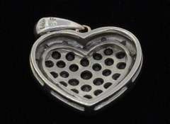 White Gold & Black Diamond Heart Pendant