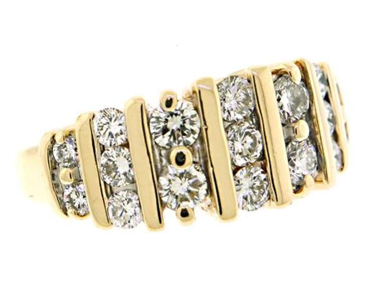Modern 1.30ct Multi Bar Channel Diamond Ring