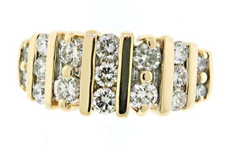 Modern 1.30ct Multi Bar Channel Diamond Ring