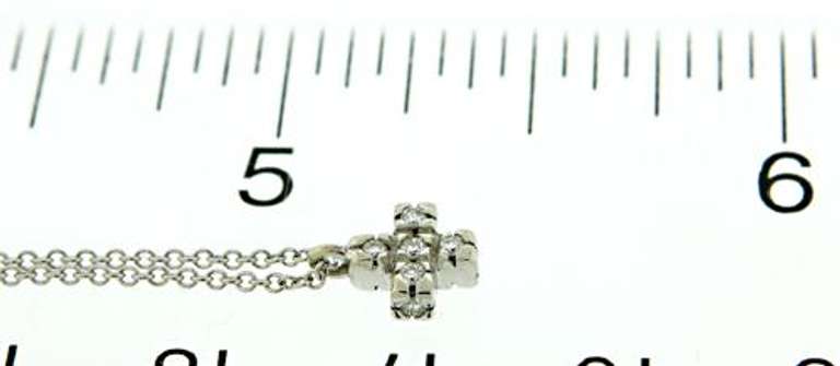 Delicate 14kt WG Mini Diamond Cross Necklace