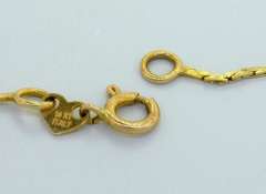 Heart with Flower Necklace in Gold