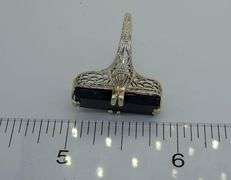 Bold Onyx Ring in 18KT White Gold