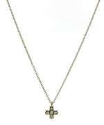 Delicate 14kt WG Mini Diamond Cross Necklace