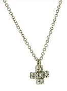 Delicate 14kt WG Mini Diamond Cross Necklace