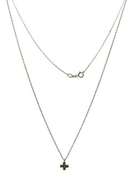 Delicate 14kt WG Mini Diamond Cross Necklace