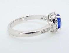 Tanzanite & Diamond Halo Ring