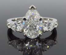 GIA Certified Pear Cut Engagement Ring