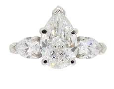 GIA Certified Pear Cut Engagement Ring