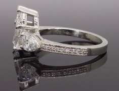 GIA Certified Pear Cut Engagement Ring