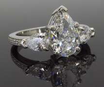 GIA Certified Pear Cut Engagement Ring