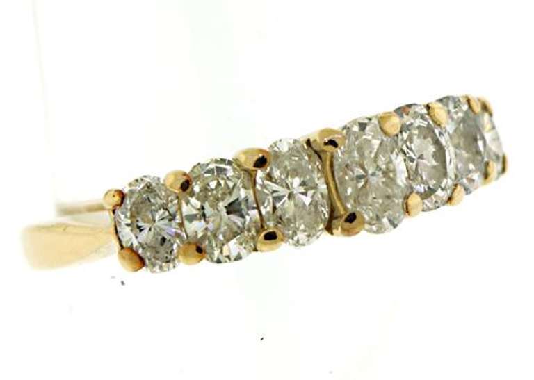 Radiant 7 Diamond Pyramid Style Ring