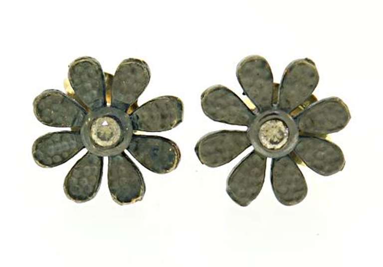 Black Rhod Champ Diamond Earrings