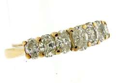 Radiant 7 Diamond Pyramid Style Ring