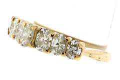 Radiant 7 Diamond Pyramid Style Ring