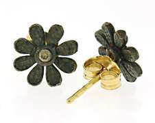 Black Rhod Champ Diamond Earrings