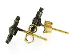 Black Rhod Champ Diamond Earrings