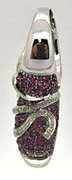 LADIES 18 KT WHITE GOLD RUBIES AND DIAMOND RING.