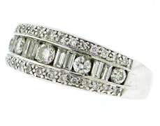 Romantic Round Brilliant and Baguette Diamond Ring