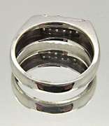 MEN'S 14KT WHITE GOLD DIAMOND BAND/RING.