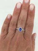 Tanzanite & Diamond Halo Ring