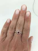 14K White Gold Ruby and Diamond Ring