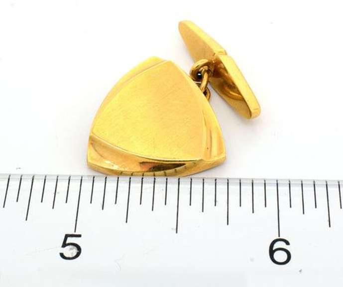 Vintage 18KT Gold Geometric Cufflinks