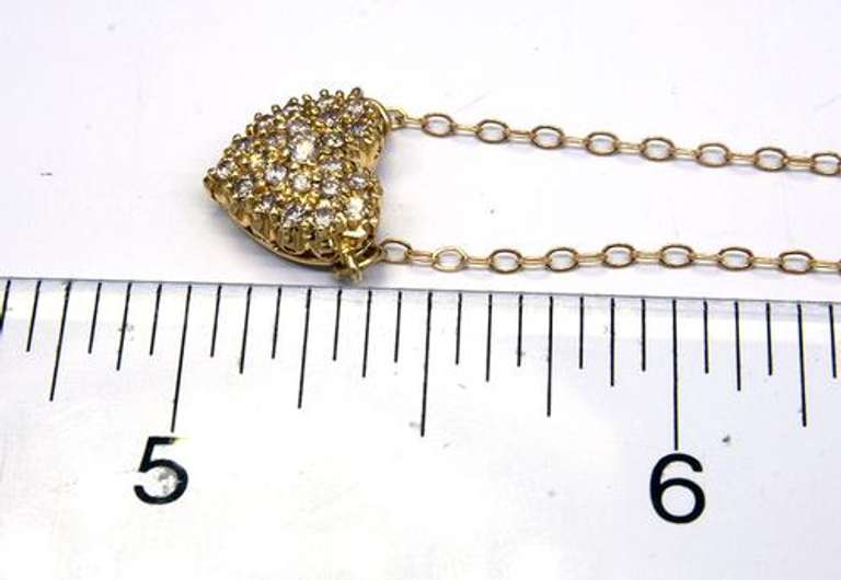 Sparkling Diamond-Studded Heart Necklace