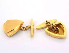 Vintage 18KT Gold Geometric Cufflinks