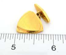 Vintage 18KT Gold Geometric Cufflinks