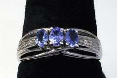 Gorgeous Iolite & Diamond Ring