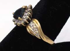 Decadent Pear-Cut Sapphire & Diamond Ring