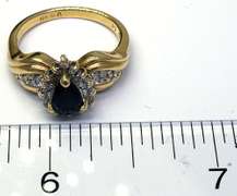 Decadent Pear-Cut Sapphire & Diamond Ring