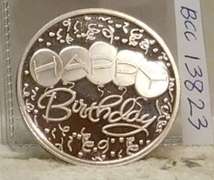 PROOF 1 oz Silver round - Birthday, engraveable