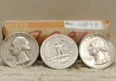 90% Silver Roll Washington Qtrs, $10.00 face, circ