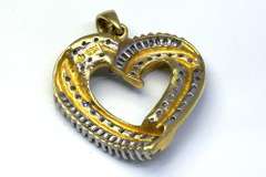 Glittering Diamond Heart Pendant