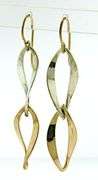 Trendy Set of 10kt YG & Sterling Silver Open Link Necklace & Earrings