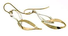 Trendy Set of 10kt YG & Sterling Silver Open Link Necklace & Earrings