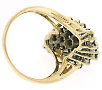 Gorgeous 14kt YG Diamond Cluster Waterfall Ring
