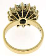 Sensational 10kt YG Black Star Sapphire and Pearl Ring