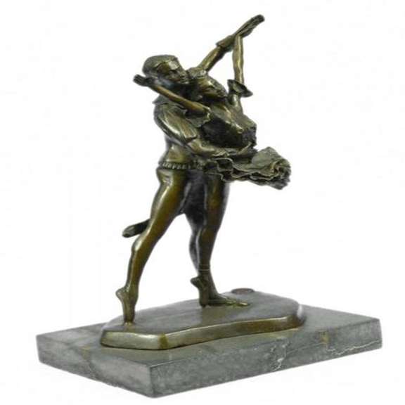 Ballerina Poised Dancer Bronze Sculpture