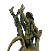 Cowboy Bullfight Western Lost Wax Bronze Sculpture