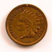 1860 CN Pointed Bust Indian Cent