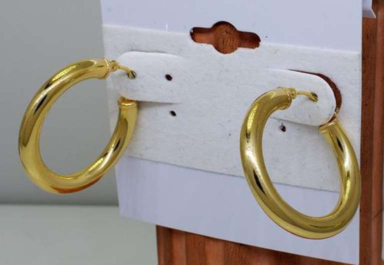 Lot of 2 Pair 14KT Hoop Earrings