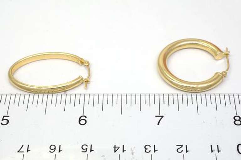 Lot of 2 Pair 14KT Hoop Earrings