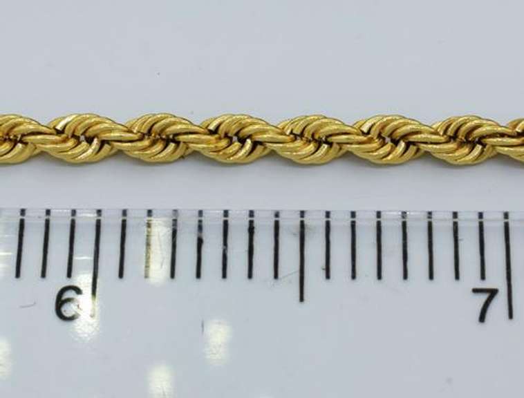 14KT 24-Inch Rope Chain